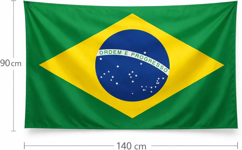 Bandeira do Brasil 90x140cm em Poliéster – Copa do Mundo, Eventos, Eleições e Decoração
