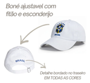 Boné da Seleção Brasileira Brasão Bordado Ajustável Unissex Aba Curva do Brasil